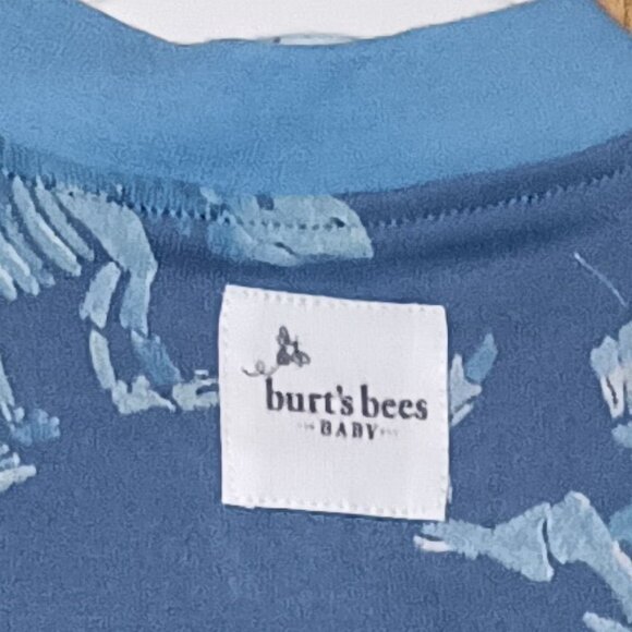 Burt's Bees Baby® Baby Boys' Dinosaur Snug Fit Footed Pajama - Dark Blue 12M - Picture 5 of 10